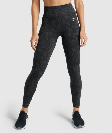 Legginsy Gymshark Adapt Animal Seamless Damskie Czarne | PL 159RTW